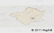 Shaded Relief Panoramic Map of Suwalki I, lighten, semi-desaturated