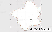 Classic Style Simple Map of Suwalki I, cropped outside