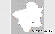Gray Simple Map of Suwalki I, cropped outside