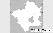 Gray Simple Map of Suwalki I, single color outside