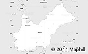Silver Style Simple Map of Zambrow