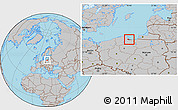 Gray Location Map of Gdansk