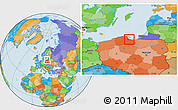 Political Location Map of Gdansk