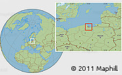 Savanna Style Location Map of Gdansk