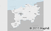 Gray 3D Map of Slupsk I, single color outside