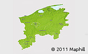Physical 3D Map of Slupsk I, cropped outside