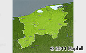 Physical 3D Map of Slupsk I, darken