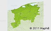Physical 3D Map of Slupsk I, lighten