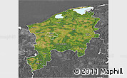 Satellite 3D Map of Slupsk I, desaturated