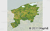Satellite 3D Map of Slupsk I, lighten