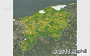 Satellite 3D Map of Slupsk I, semi-desaturated