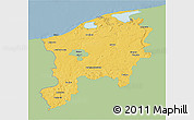 Savanna Style 3D Map of Slupsk I, single color outside