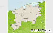 Shaded Relief 3D Map of Slupsk I, physical outside