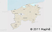 Shaded Relief 3D Map of Slupsk I, single color outside