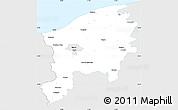 Silver Style Simple Map of Slupsk I, single color outside