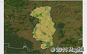 Satellite 3D Map of Tczew, darken