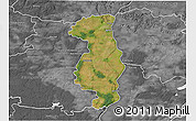 Satellite 3D Map of Tczew, desaturated
