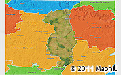 Satellite 3D Map of Tczew, political outside