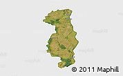Satellite 3D Map of Tczew, single color outside