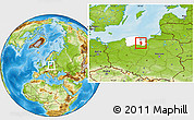 Physical Location Map of Tczew, highlighted parent region