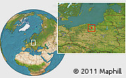 Satellite Location Map of Tczew