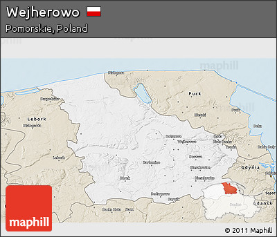 Classic Style 3D Map of Wejherowo