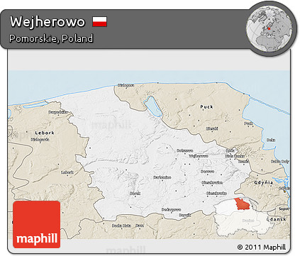 Classic Style 3D Map of Wejherowo