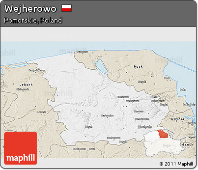 Classic Style 3D Map of Wejherowo