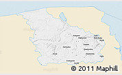 Classic Style 3D Map of Wejherowo, single color outside
