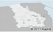 Gray 3D Map of Wejherowo, single color outside