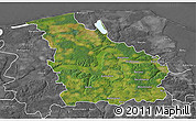Satellite 3D Map of Wejherowo, desaturated