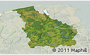 Satellite 3D Map of Wejherowo, lighten