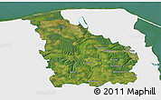 Satellite 3D Map of Wejherowo, single color outside