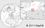 Blank Location Map of Wejherowo, highlighted country