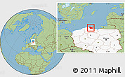 Savanna Style Location Map of Wejherowo, highlighted country