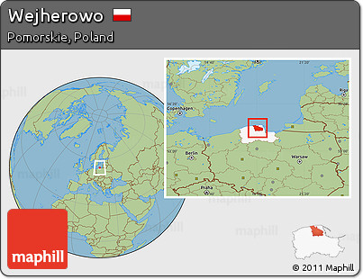 Savanna Style Location Map of Wejherowo, highlighted parent region