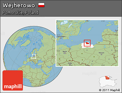 Savanna Style Location Map of Wejherowo, highlighted parent region