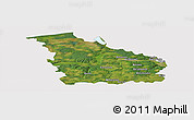 Satellite Panoramic Map of Wejherowo, cropped outside