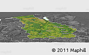 Satellite Panoramic Map of Wejherowo, desaturated