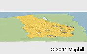 Savanna Style Panoramic Map of Wejherowo, single color outside