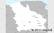 Gray Simple Map of Wejherowo, single color outside