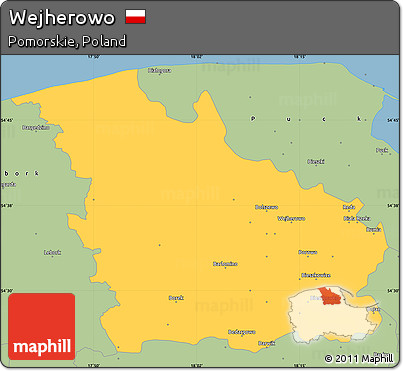 Savanna Style Simple Map of Wejherowo