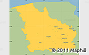 Savanna Style Simple Map of Wejherowo, single color outside