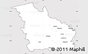 Silver Style Simple Map of Wejherowo, cropped outside