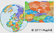 Political Location Map of Bielsko-Biala, highlighted parent region