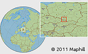 Savanna Style Location Map of Bielsko-Biala