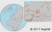 Gray Location Map of Katowice