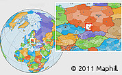 Political Location Map of Katowice, highlighted parent region