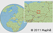 Savanna Style Location Map of Katowice