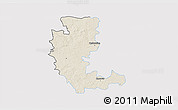 Shaded Relief 3D Map of Knurow, single color outside